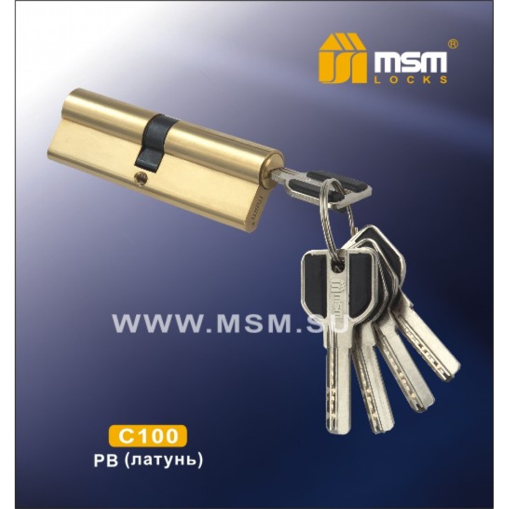 Цилиндровый механизм, латунь Перфорированный ключ-ключ C100 мм Цвет: PB - Полированная латунь