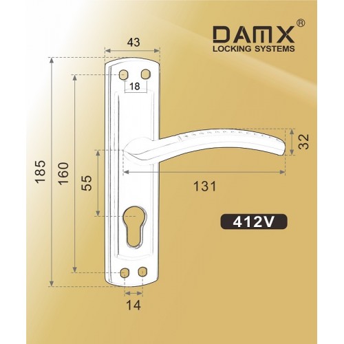 Ручка DAMX 412V  Полированная латунь (PB)