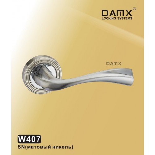 Ручка на круглой накладке W407 DAMX Цвет: SN - Матовый никель