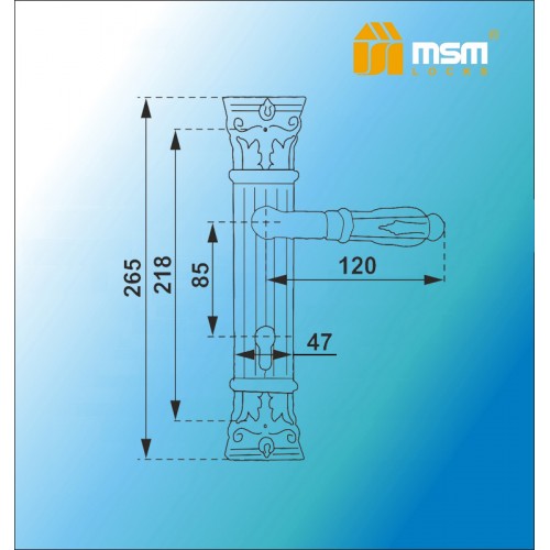 Ручка 790 L Полированная латунь / Матовая латунь (PB/SB)