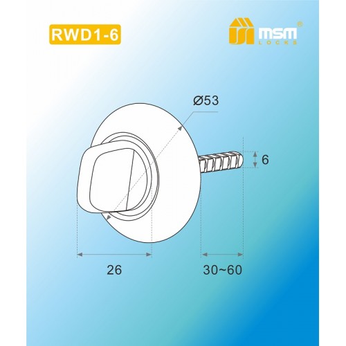 Накладка-фиксатор RWD1-6 Полированная латунь (PB)