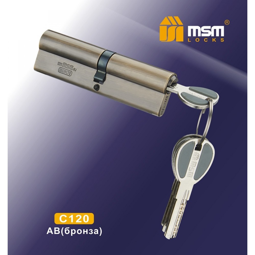 Цилиндровый механизм, латунь Перфорированный ключ-ключ C120 мм Цвет: AB - Бронза