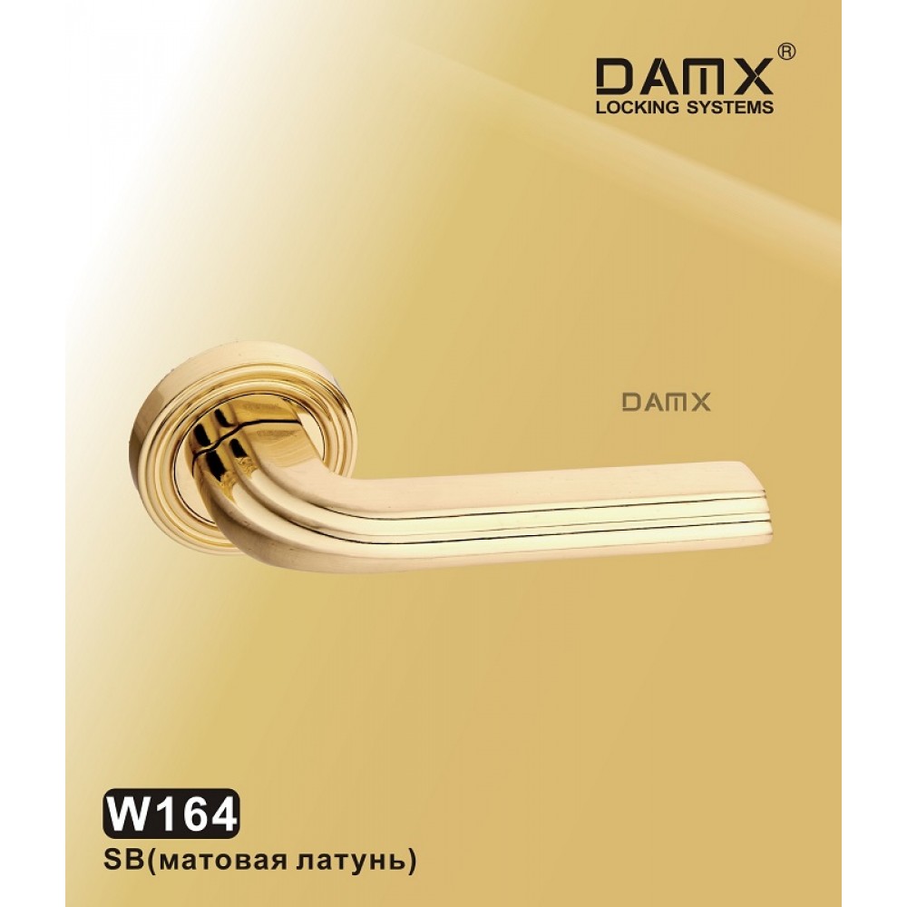 Ручка на круглой накладке W164 DAMX Цвет: SB - Матовая латунь