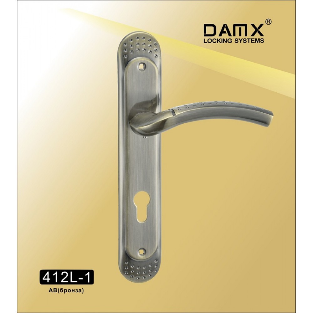 Ручка на планке DAMX 412L-1 Цвет: AB - Бронза