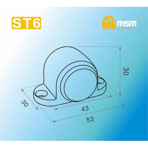 Упор дверной напольный ST6 Полированная латунь (PB)