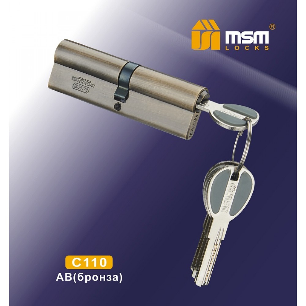 Цилиндровый механизм, латунь Перфорированный ключ-ключ C110 мм Цвет: AB - Бронза