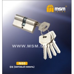 Цилиндровый механизм, латунь Простой ключ-ключ N60 мм Цвет: SN - Матовый никель
