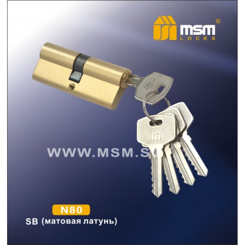 Цилиндровый механизм, латунь Простой ключ-ключ N80 мм Цвет: SB - Матовая латунь
