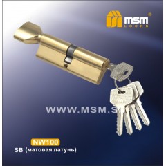 Цилиндровый механизм, латунь Простой ключ-вертушка NW100 мм Цвет: SB - Матовая латунь