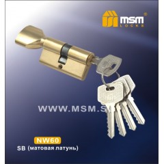 Цилиндровый механизм, латунь Простой ключ-вертушка NW60 мм Цвет: SB - Матовая латунь