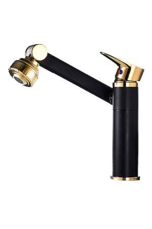 Смеситель для кухни/умывальника MATRIX SMF-323570/BG золото/чёрный