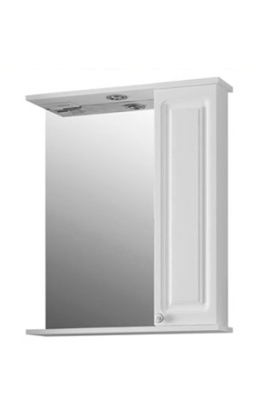 Зеркало-шкаф для ванной 'НАТАЛИЯ 65' правое с подсветкой