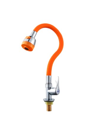 Смеситель для кухни MATRIX SMF-823479/OR для холодной или горячей воды (излив оранжевый гибкий силиконовый)