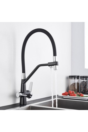 Смеситель для кухни MATRIX SMF-323357/BK хром/чёрный (2 in 1) для подключения фильтра питьевой воды