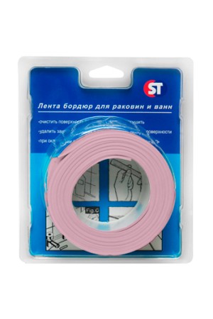 Лента бордюрная для раковин и ванн самоклеящаяся ST SM-TS20330PVC/PK 40 мм (20х20) розовая
