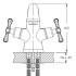 Смеситель для раковины MATRIX SMF-823910 'CROSS'