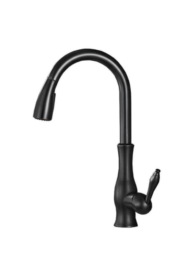 Смеситель для кухни с выдвижной лейкой MATRIX SMF-323527/BB