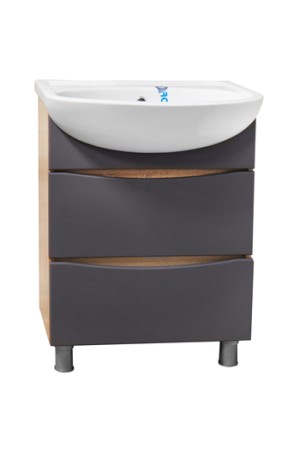 Тумба под раковину 'ЖЕНЕВА 60' дуб-Сонома/графит (УЮТ 60)