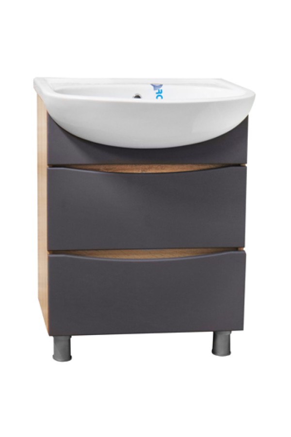Тумба под раковину 'ЖЕНЕВА 60'дуб-Сонома/графит (УЮТ 60)