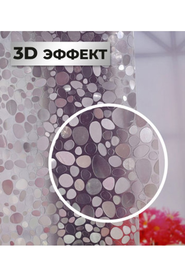 Штора для ванной комнаты (3D-PRO рисунок) с кольцами ST SM-DP18200 180х200