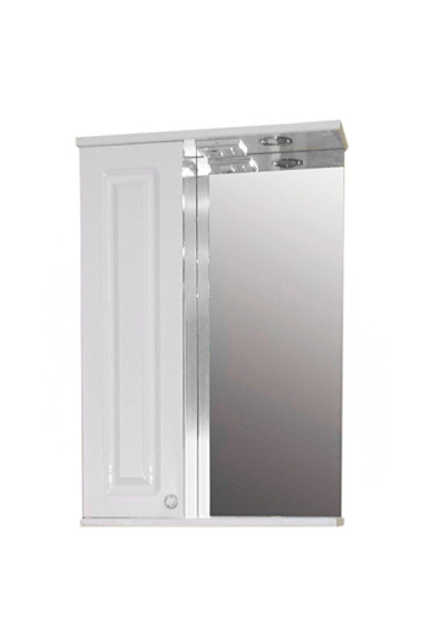 Зеркало-шкаф для ванной 'НАТАЛИЯ 50'левое с подсветкой