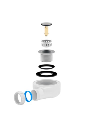 Сифон для душевого поддона АНИ Е455 СLS 1-1/2 дюйма х50 клик-клак