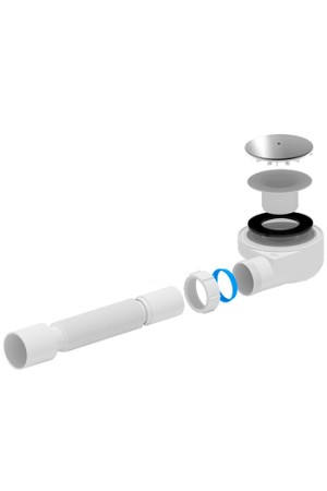 Сифон для душевого поддона АНИ Е555С 1-1/2 дюйма х60