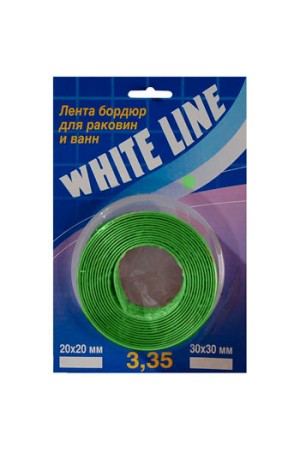 Лента бордюрная для раковин и ванн WHITE LINE 40 мм (20х20) салатовая