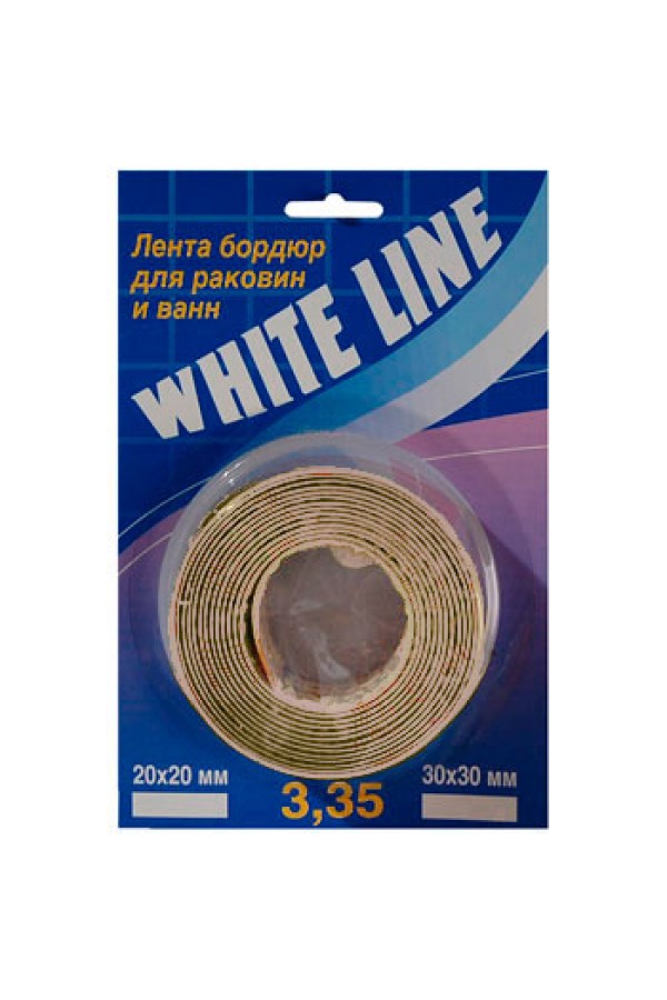 Лента бордюрная для раковин и ванн WHITE LINE 60 мм (30х30) бежевая