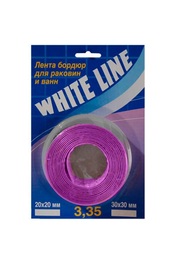 Лента бордюрная для раковин и ванн WHITE LINE 60 мм (30х30) розовая