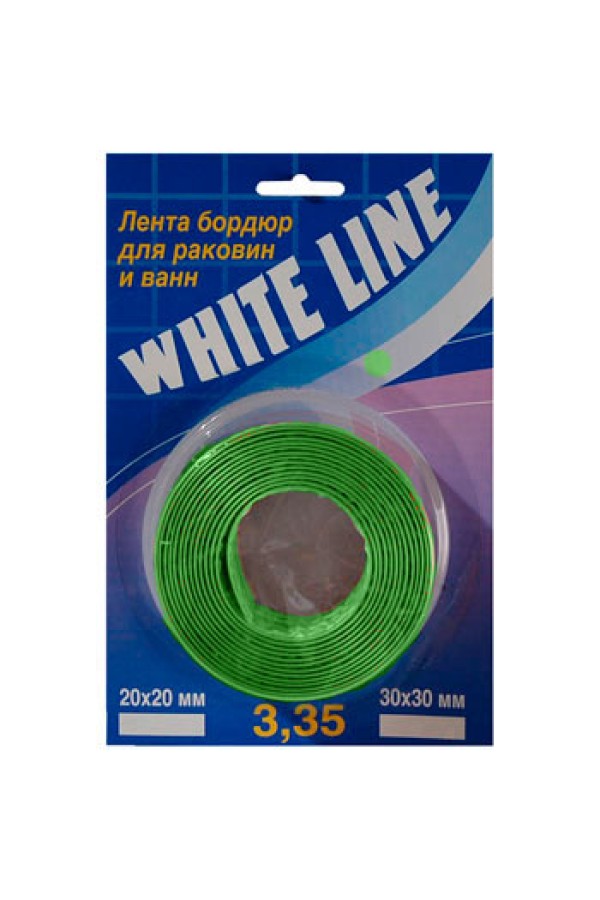 Лента бордюрная для раковин и ванн WHITE LINE 60 мм (30х30) салатовая