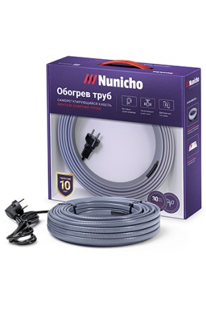 Греющий кабель NUNICHO ON PIPE 16-10 на трубу 10 метров