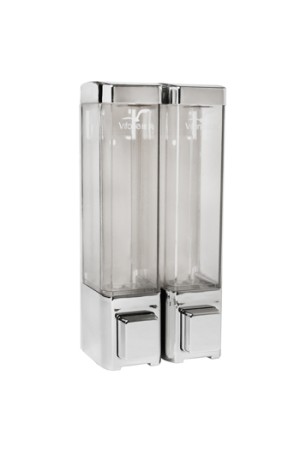 Диспенсер двойной для жидкого мыла и шампуня SM-WF8012B (450 ml)