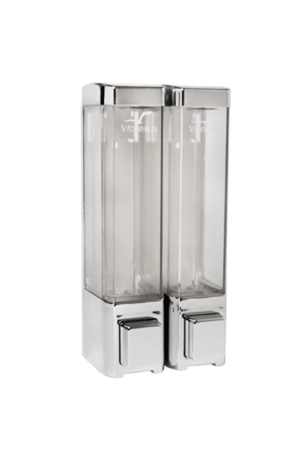 Диспенсер двойной для жидкого мыла и шампуня SM-WF8012B (450 ml)