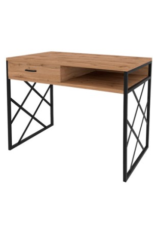 Стол универсальный с ящиком ВИТРАЖ 1000х540х780 муар 9005 Дуб Вотан