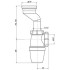 Сифон для писсуара ORIO Р-3100 1-1/4 дюйма х 40