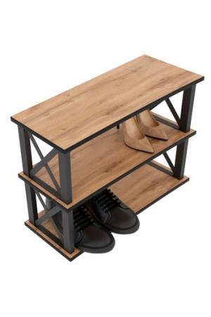 Обувница Лофт 750х300х490 муар 9005 Дуб Вотан