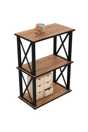 Стеллаж Лофт-3 500х300х770 муар 9005 Дуб Вотан