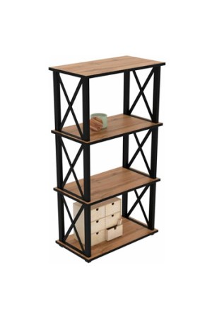 Стеллаж Лофт-4 500х300х1120 муар 9005 Дуб Вотан