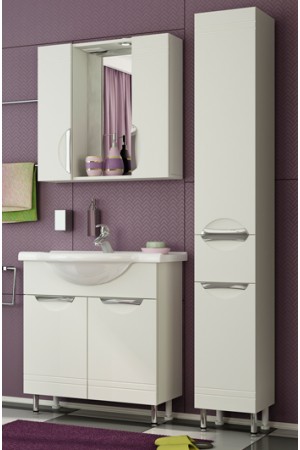 Шкаф-пенал 'ДЖИКА 30' с корзиной (две двери, ящик, корзина)