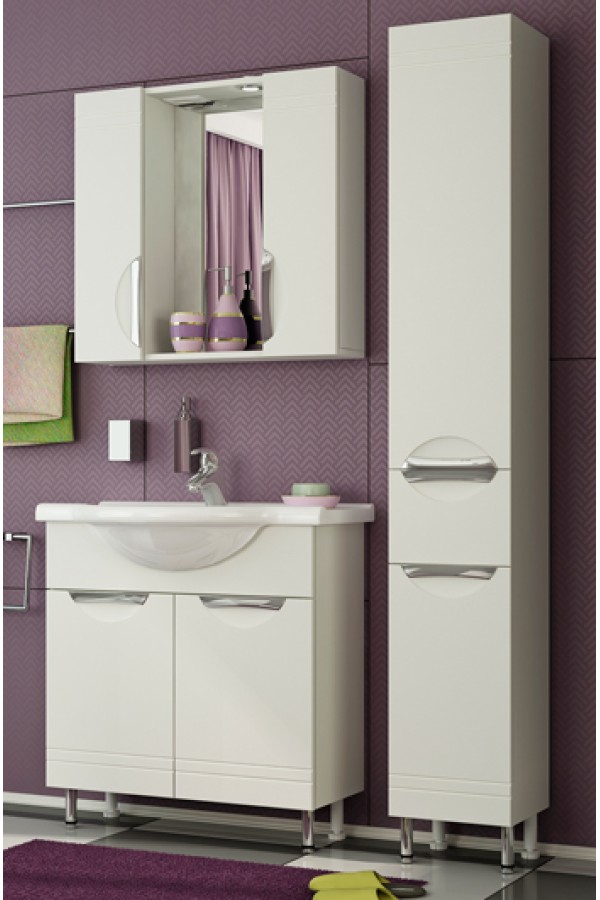 Шкаф-пенал 'ДЖИКА 30'с корзиной (две двери, ящик, корзина)