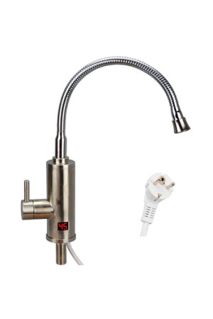 Смеситель с подогревом воды и датчиком температуры проточный MATRIX SMF-HYGK02 с гибким изливом