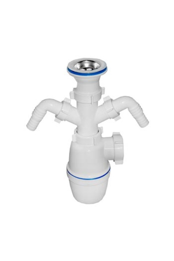 Сифон с двойным отводом ORIO А-4006 1-1/2 дюйма х 40