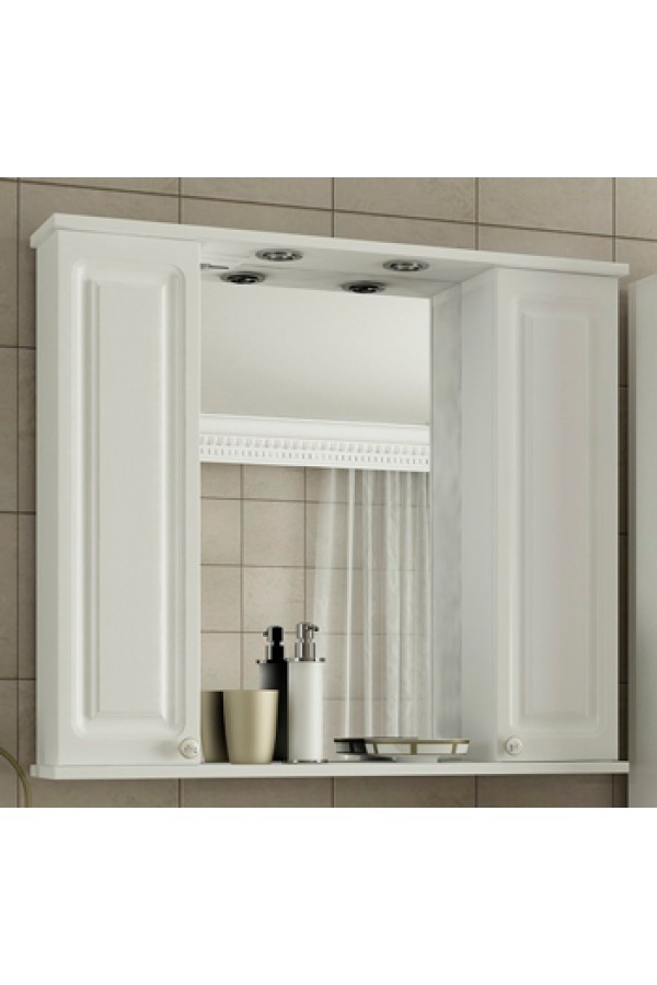 Зеркало-шкаф для ванной 'НАТАЛИЯ 80'с подсветкой