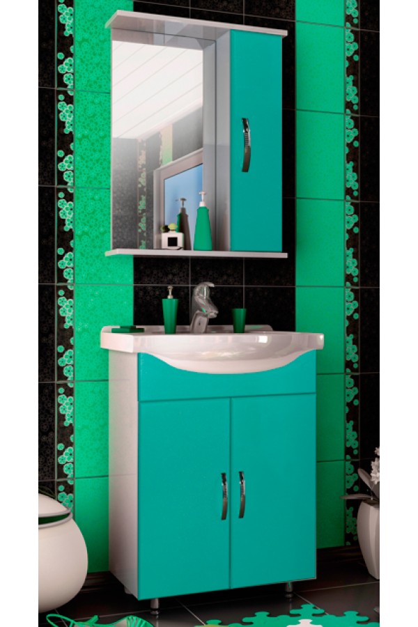 Тумба под раковину 'БАЛИ 55' (УЮТ 55) зелёная