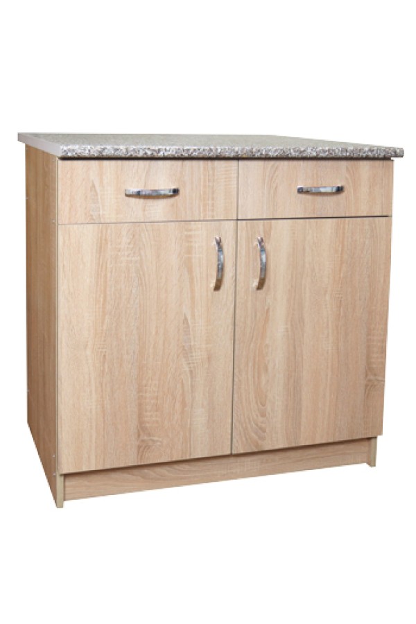 Стол кухонный рабочий 80 дуб сонома (2 двери, 2 ящика)