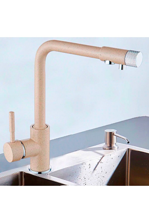 Смеситель для кухни MATRIX SMF-323267/KK персик (2 in 1) для подключения фильтра питьевой воды