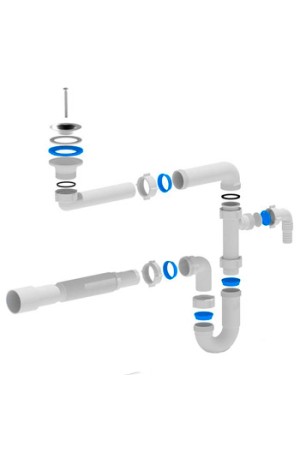 Сифон АНИ DB5316 1-1/4 дюйма х32 с отводом