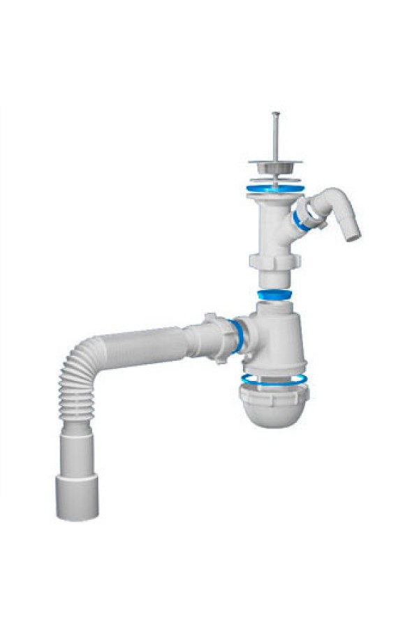 Сифон с отводом для стиральной машины АНИ ГРОТ A2015 1-1/2 дюйма х40