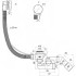 Сифон для ванны полуавтомат АНИ ЕМ421 1-1/2 дюйма x40/50